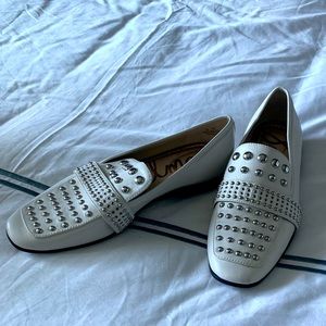Sam Edelman Chesney Studded White Loafer